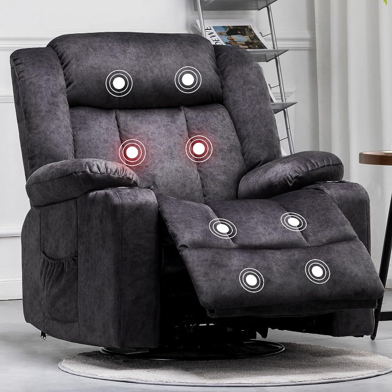 Photo 1 of 
COMHOMA Leather Recliner Chair Rocker (GRAY)