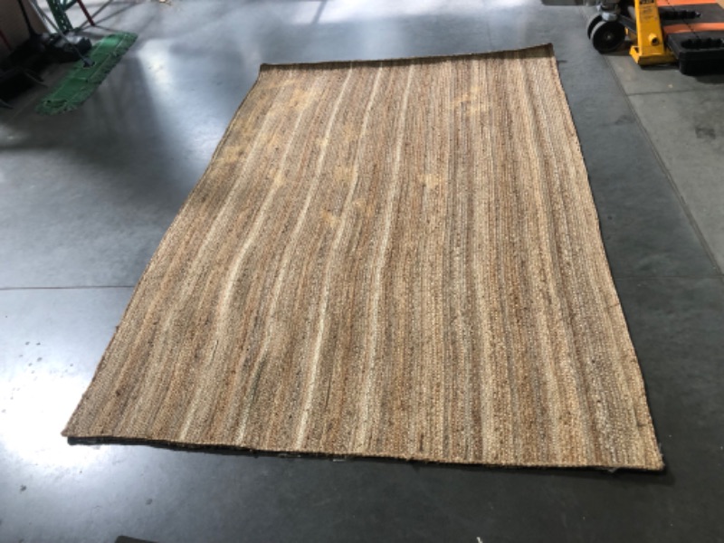 Photo 4 of ***USED - DIRTY - DISCOLORED - SEE PICTURES - NO PACKAGING***
nuLOOM Rigo Hand Woven Farmhouse Jute Area Rug, 6' x 9', Natural