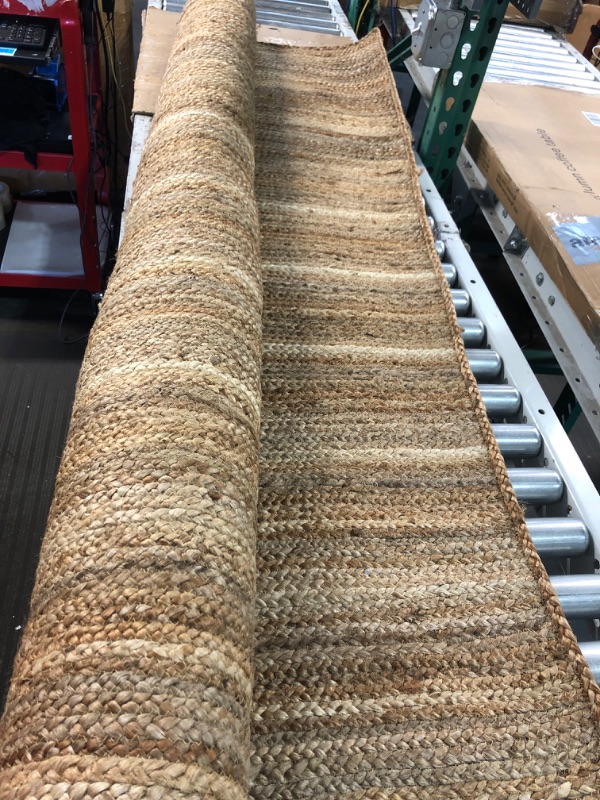 Photo 2 of ***USED - DIRTY - DISCOLORED - SEE PICTURES - NO PACKAGING***
nuLOOM Rigo Hand Woven Farmhouse Jute Area Rug, 6' x 9', Natural