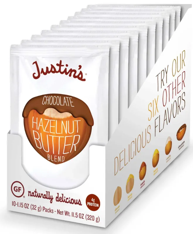 Photo 1 of ***NON-REFUNDABLE,EXP: MAY 17,2024 ***
Justin's Hazelnut Butter Squeeze Pack, Chocolate, 1.15 oz, Pack