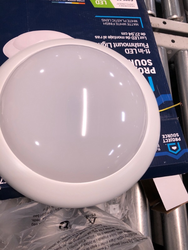 Photo 1 of **For parts only and nonrefundable**
Project Source 1-Light White LED Flush Mount Light