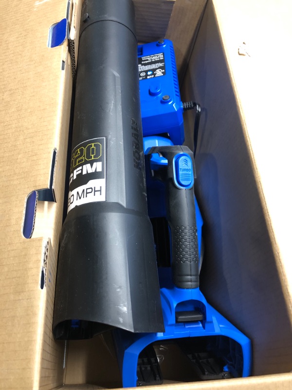 Photo 2 of (battery not included) Kobalt Gen4 40-volt 520-CFM 120-MPH Battery Handheld Leaf Blower 4 Ah 