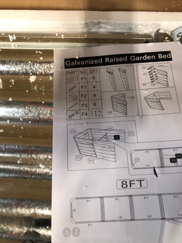 Photo 4 of (READ FULL POST) 8X2 5X2FT Galvanized Raised Garden Bed Kit, Galvanized Planter Raised Garden Boxes OutdooR. 