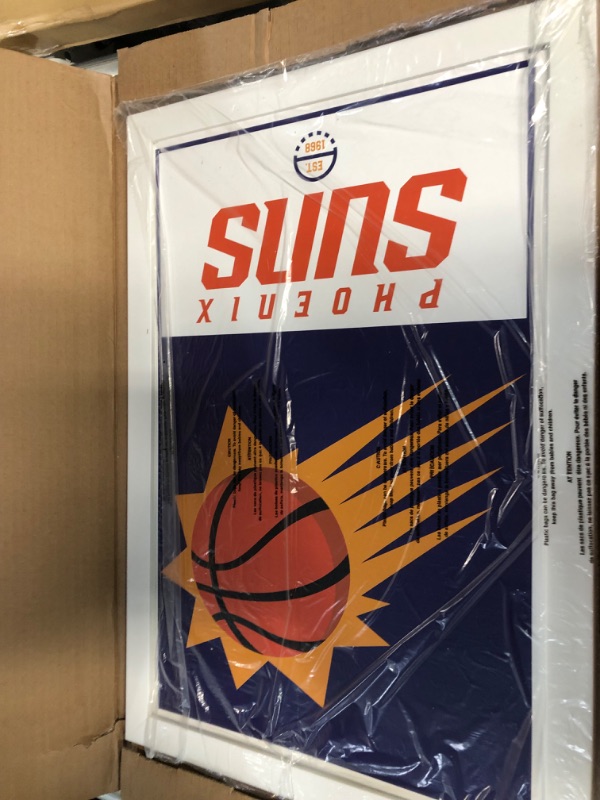 Photo 3 of Trends International NBA Phoenix Suns - Logo 21 Wall Poster, 14.725" x 22.375", White Framed Version 14.72" x 22.37" 