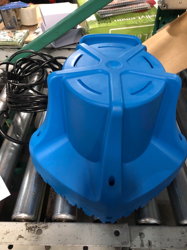 Photo 1 of Little Giant 577301 APCP-1700 Automatic Swimming Pool Cover Submersible Pump,  (5/8" x 15') - BSAL5815 Blue Pump + Garden Hose