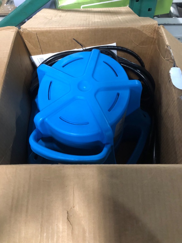 Photo 1 of Little Giant 577301 APCP-1700 Automatic Swimming Pool Cover Submersible Pump,  (5/8" x 15') - BSAL5815 Blue Pump + Garden Hose
