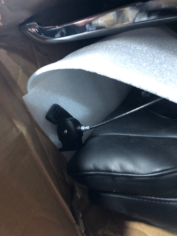 Photo 2 of **minor damage- item looks used**
La-Z-Boy Sutherland Quilted Leather Executive Office Chair with Padded Arms, Black Bonded Leather