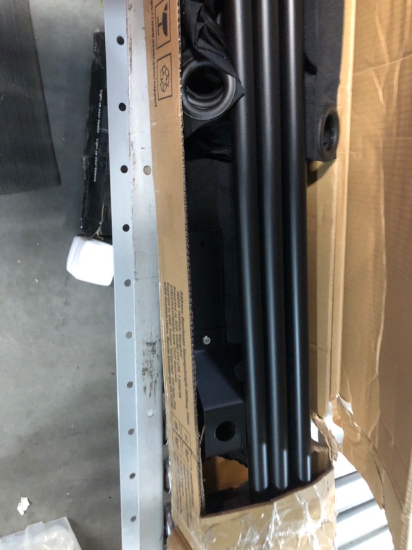 Photo 1 of Room Divider, 8 ft x 10 ft Portable Panel Room Divider with Wheels Curtain Divider Stand, Black