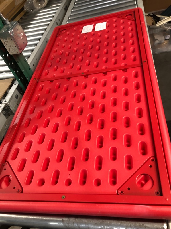 Photo 2 of  (MISSING LEGS)Flash Furniture Height Adjustable Rectangular Red Plastic Activity Table, 24 x 48" (MISSING LEGS)