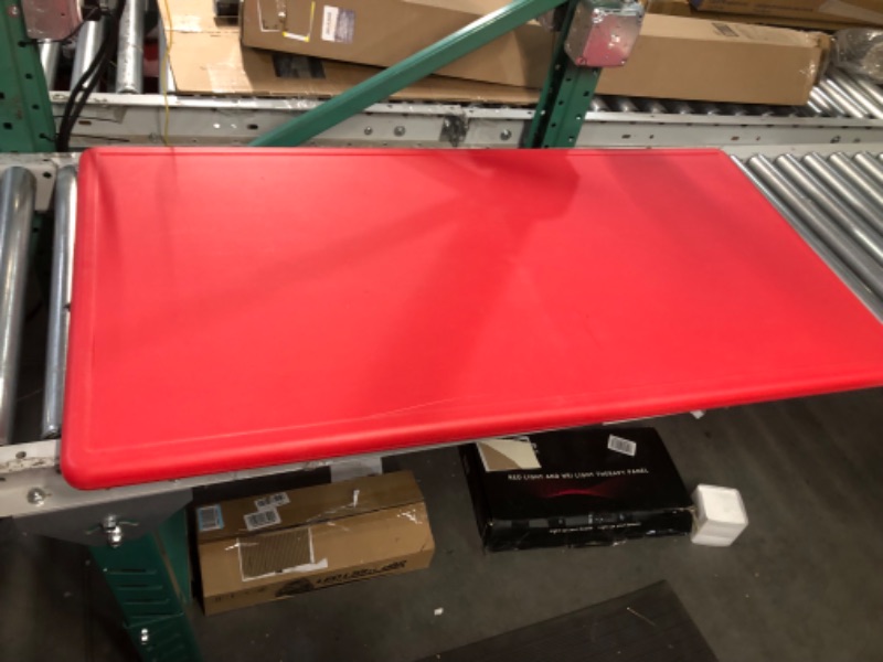 Photo 3 of  (MISSING LEGS)Flash Furniture Height Adjustable Rectangular Red Plastic Activity Table, 24 x 48" (MISSING LEGS)