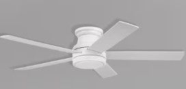 Photo 1 of ***SEE NOTES*** Harbor Breeze Calverton 52-in White Indoor Flush Mount Ceiling Fan with Light and Remote (5-Blade)