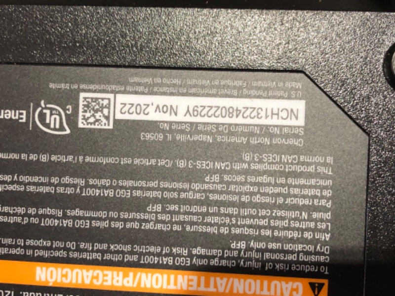 Photo 3 of **MISSING BATTERY**
EGO Power+ LB7654 765 CFM Variable-Speed 56-Volt Lithium-ion Cordless Leaf Blower 5.0Ah 