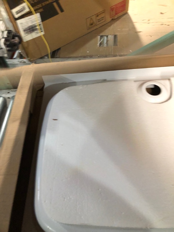 Photo 1 of Better Bath 210367 Shower Pan with Center Drain; 24" x 32" (White)