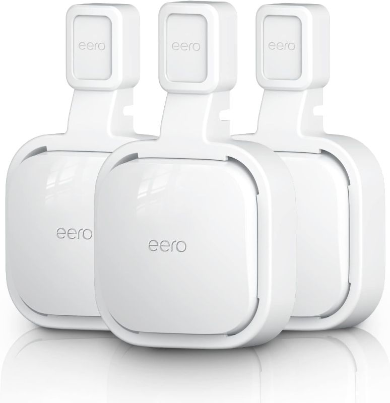 Photo 1 of 3Pack Wall Mount Holder for eero Pro 6e/Pro 6 Mesh Wi-Fi System,Outlet Wall Mount Stand Bracket for eero Pro 6e tri-Band Mesh