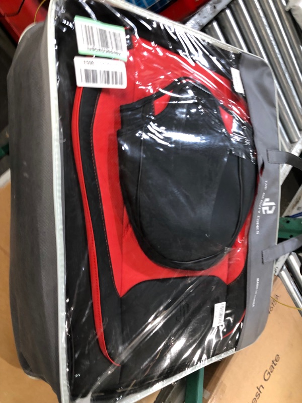 Photo 2 of Full Coverage Faux Leather Car Seat Covers Universal Fit for Most Cars,Trucks,Sedans and SUVs, (Black and Red)