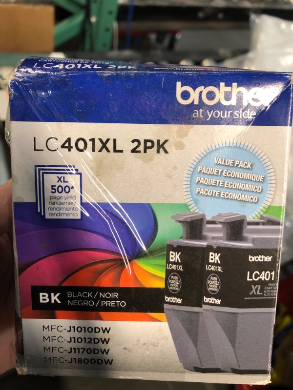 Photo 2 of Brother Genuine LC401 High-Yield Black Ink Cartridge Set (2-Pack)