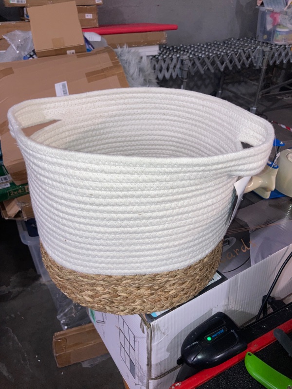 Photo 2 of (READ FULL POST) allen + roth Rope and sea grass 12-in W x 9.5-in H x 12-in D Beige and Natural Sea Grass Basket