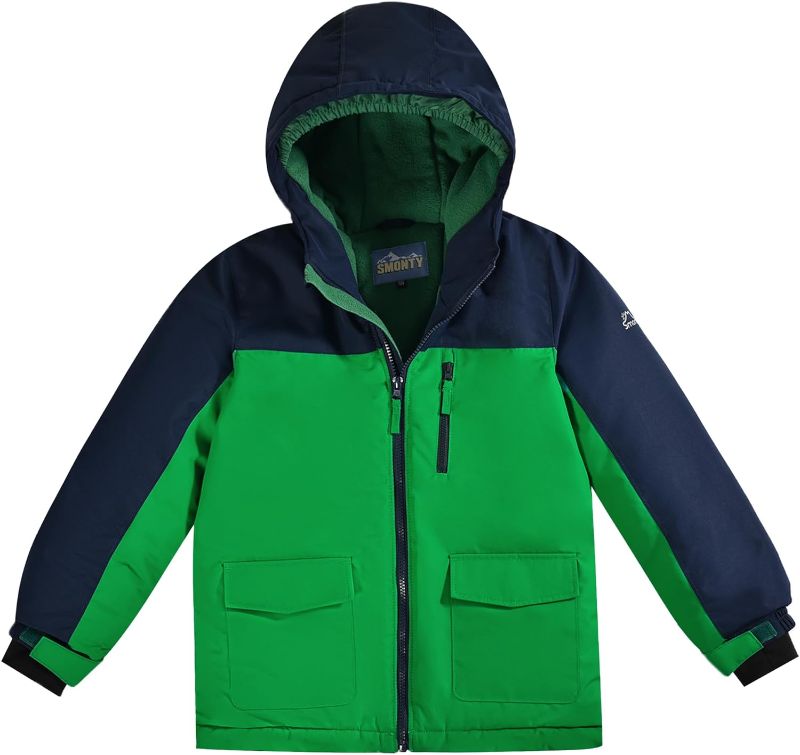 Photo 1 of (Size 8/9Y) SMONTY Boys Ski Jacket for Kids Snow Hooded Coats Warm Winter Jacket Snowboard Windbreaker Hooded Raincoat 