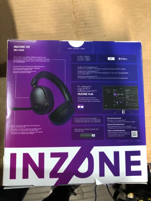 Photo 4 of INZONE H5 Wireless Gaming Headset