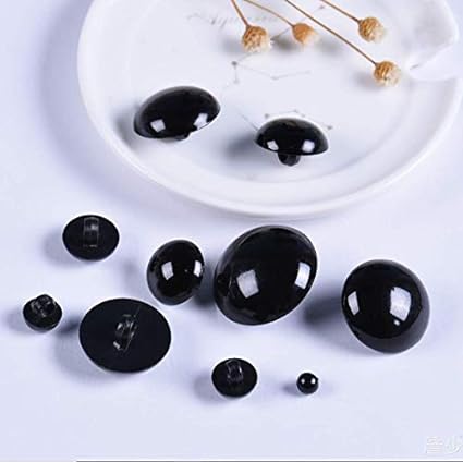 Photo 1 of (2 PACK) 100 Pcs Assorted Size Sew on Eyes Plastic Black  100pcs sew on eyes