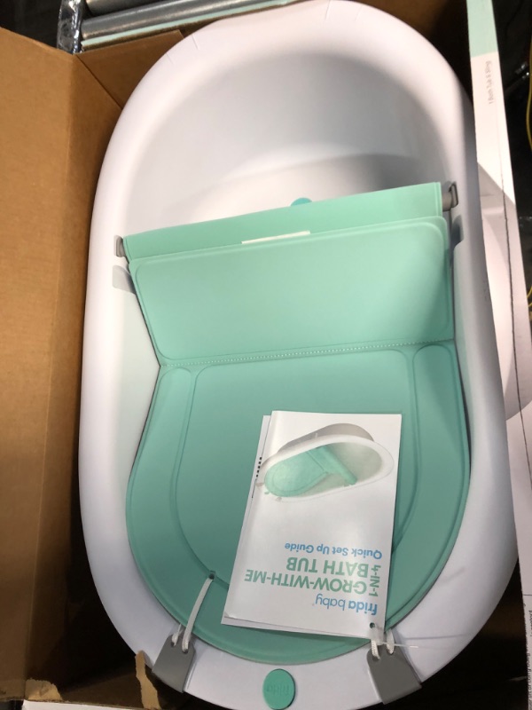 Photo 3 of 4-in-1 Grow-with-Me Bath Tub by Frida Baby Transforms Infant Bathtub to Toddler Bath Seat with Backrest for Assisted Sitting in Tub