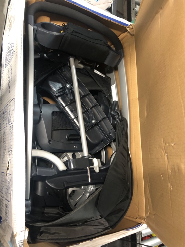 Photo 2 of **MISSING BACK WHEEL CONNECTORS**
Chicco Bravo For2 Standing/Sitting Double Stroller, Iron