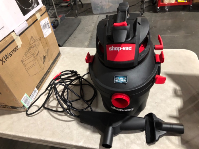 Photo 3 of ***USED - MISSING PARTS - SEE COMMENTS***
Shop-Vac 4-Gallons 5.5-HP Corded Wet/Dry Shop Vacuum with Accessories Included