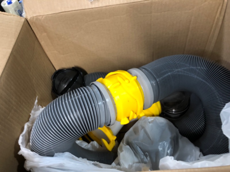 Photo 3 of Camco 39666 Deluxe 20' Sewer Hose Kit with Swivel Fittings and Wye Connector - Ready To Use Kit Complete with Sewer Wye and Elbow Fittings, Hoses, and Storage Caps 20' Sewer Hose Kit with Wye Connector