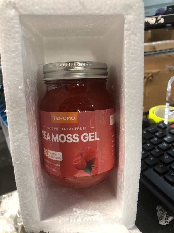 Photo 2 of 06/06/25 NON REFUNDABLE // Sea Moss Gel (18 oz) Organic Wildcrafted Raw Sea Moss, (Raspberry)