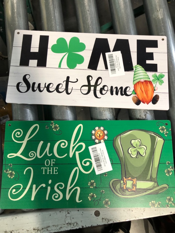 Photo 1 of St Patrick's Day Decor, Hanging Wood Plaque X2