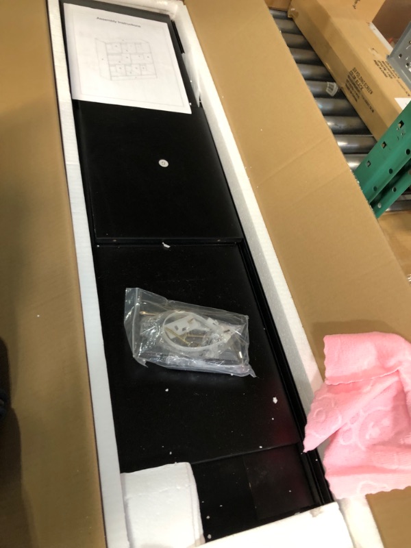 Photo 1 of YAHARBO Black Wide Bookshelf,3 Tier Modern Horizontal Bookcase,