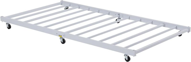 Photo 1 of ***NONREFUNDABLE - NOT FUNCTIONAL - FOR PARTS ONLY - SEE COMMENTS***
Twin Only/Roll Out Trundle Bed Frame/Enhanced Metal Slats Support White 39 in. W
