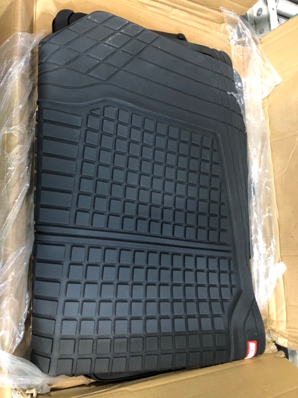 Photo 4 of Motor Trend FlexTough Advanced Black Rubber Car Floor Mats 