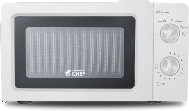 Photo 1 of ***USED - POWERS ON - UNABLE TO TEST FURTHER***
Commercial Chef CHM660 Counter Top Microwave, 0.6 Cubic Feet White 0.6 Cubic Feet Microwave Oven