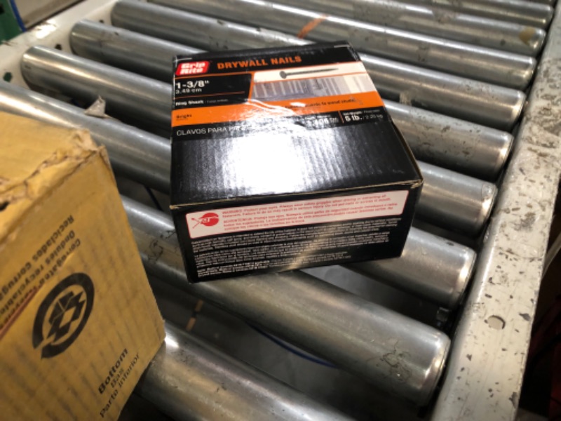 Photo 1 of Grip-Rite 1-3/8 in. Drywall Bright Steel Nail Flat 5 lb.
