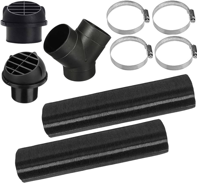 Photo 2 of Rv Heating  outlet, 75mm Car rotatable Heater Pipe Ducting Warm Air Vent Outlet Kits 102114340000