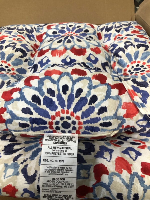 Photo 2 of Arden Selections Clark Wicker Seat Cushion 2-Pack - 18 in L x 20 in W x 5 in H