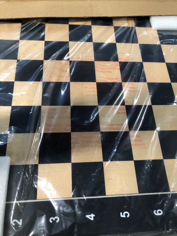 Photo 2 of GSE Professional Tournament Chess Board Only, Beech & Maple Inlaid Chessboard - Chess Rules, Portable Chess Board for Beginners, Kids, Adults (Medium:15.75" x 15.75"/ Square:1.57" Black) #4 Beech & Black Maple