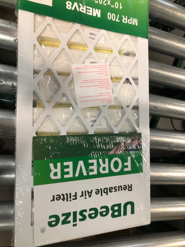 Photo 2 of UBeesize New Reusable Air Filter 10x20x1 (9-Pack) MERV 8 MPR 700 AC/HVAC Furnace Air Filters (Actual Size: 9.50 x 19.50 x 0.75 Inches) 1x Reusable Plastic Frame+9 x Filter Replacements 10x20x1 1 frame + 9 Filters MERV8