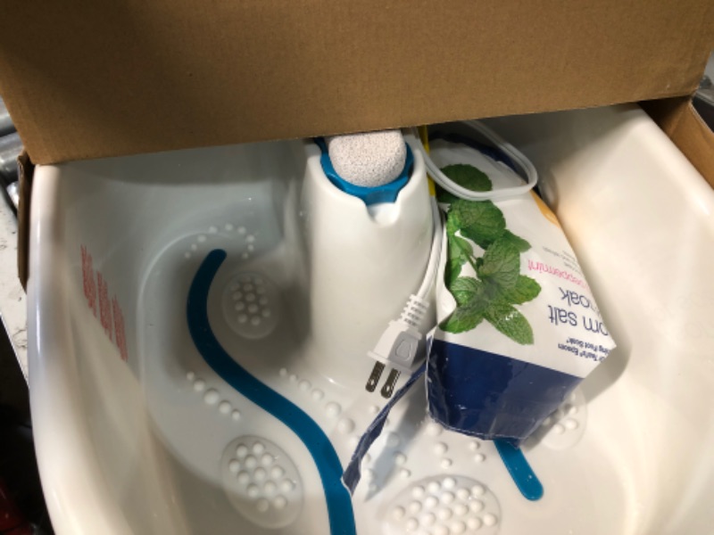 Photo 1 of HoMedics Bubble Mate Foot Spa, Toe Touch Controlled Foot Bath with Invigorating Bubbles and Splash Proof, Raised Massage nodes and Removable Pumice Stone