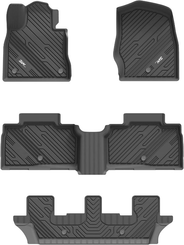 Photo 1 of (READ FULL POST) 3W Floor Mats Custom Fit for 2020 2021 2022 2023 2024 Ford Explorer 7 Passenger