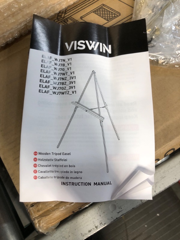 Photo 3 of (missing hardware) VISWIN 63" Wooden Tripod Display Easel Stand for Wedding Sign,