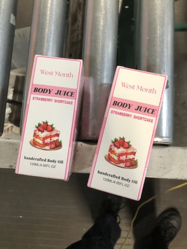 Photo 2 of **non refundable 2 pack**Body Juice Oil Body Juice Oil, Body Juice Oil Strawberry Shortcake,120ml Hand crafted Body Oil for Women