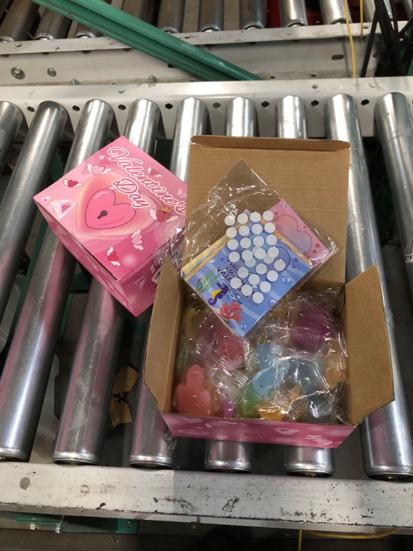 Photo 1 of **non refundable 2 pack**Valentines Day Gifts for Kids, 28 Mochi Squishy Squeeze Sea Animals Toys Glow in Dark with 28 Valentines Cards for Kids Classroom