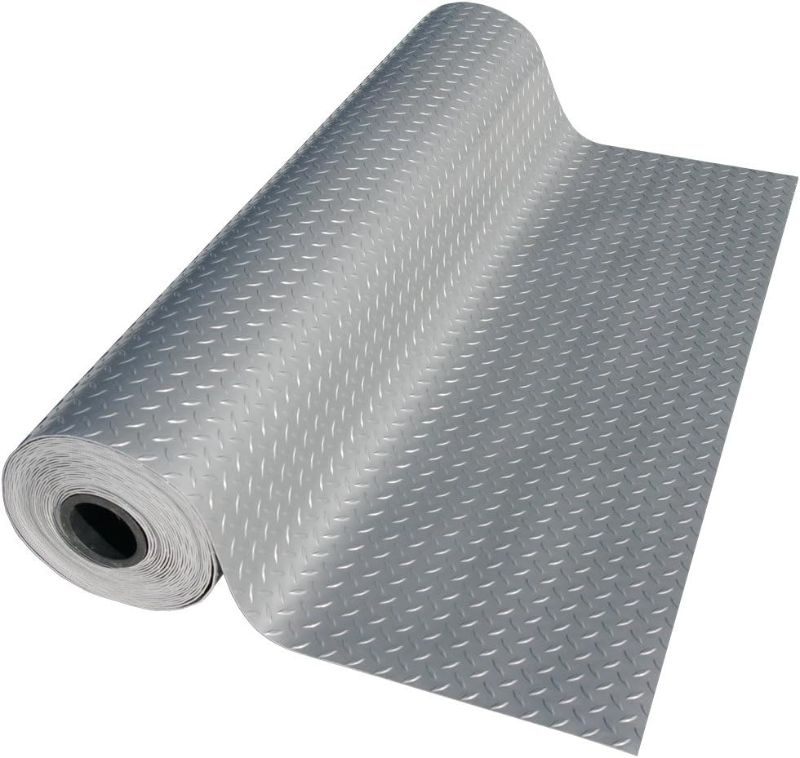 Photo 1 of (READ FULL POST) Rubber-Cal Diamond Plate Metallic PVC Flooring
