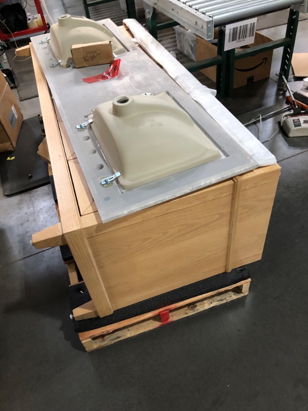 Photo 6 of [READ NOTES]
Talmore 72 in W x 22 in D x 35 in H Double Sink Bath Vanity in Light Oak With White Engineered Marble Top
