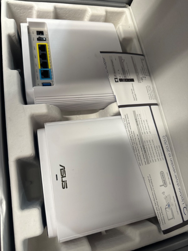 Photo 2 of ASUS ZenWiFi AX6600 Tri-Band Mesh WiFi 6 System (XT8 2PK) - Whole Home Coverage up to 5500 sq.ft & 6+ rooms, AiMesh, Included Lifetime Internet Security, Easy Setup, 3 SSID, Parental Control, White AX6600 | Tri-Band | 2PKs