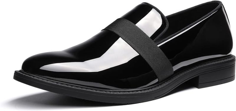 Photo 1 of runo Marc Men's Dress Tuxedo Shoe Slip-on Classic Patent Leather