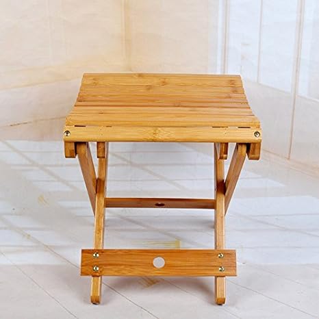 Photo 1 of **STOCK PHOTO FOR REFERENCE** GENERAL POST
Natural Bamboo Folding Stool for Shaving Shower Foot Rest 12"