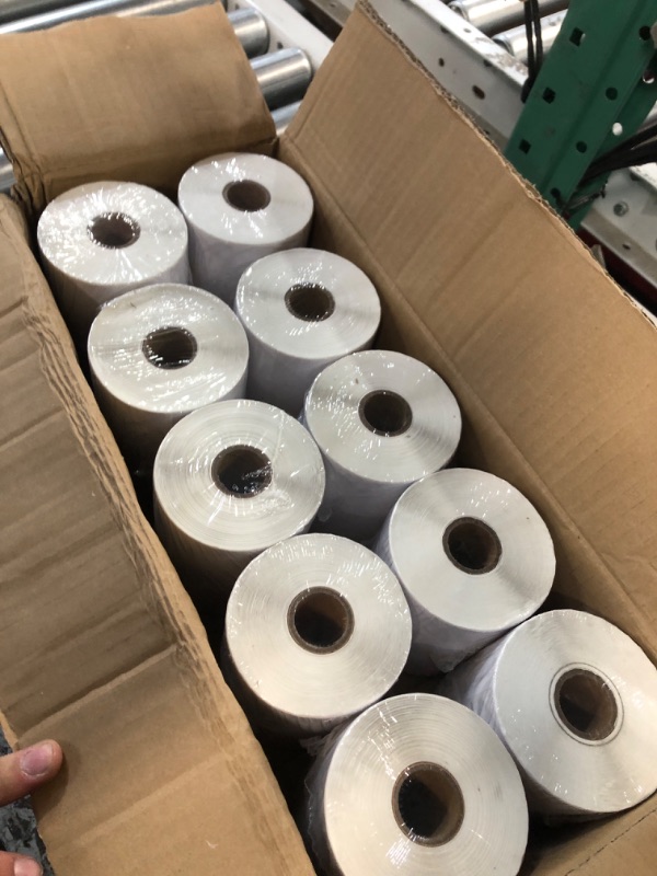 Photo 3 of L LIKED 10 Rolls 4" x 6" Direct Blank Thermal Shipping Labels with 250 Labels/Roll - Compatible Zebra 2844 ZP-450 ZP-500 ZP-505